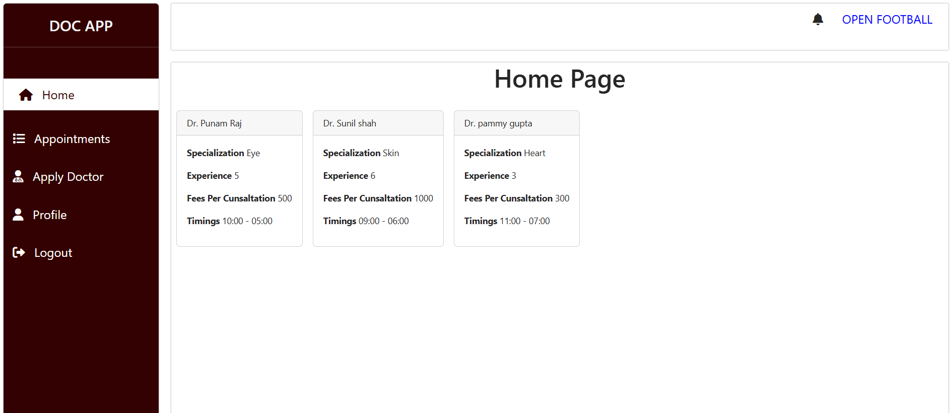 Doctor Appointment Website